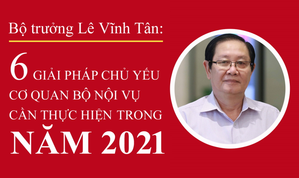 Bộ trưởng Lê Vĩnh Tân: 06 giải pháp chủ yếu cơ quan Bộ Nội vụ cần thực hiện trong năm 2021
