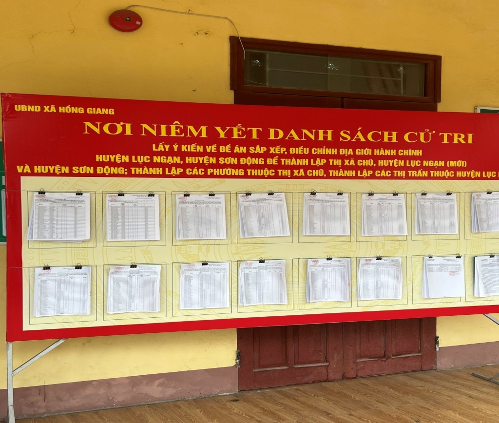 Bắc Giang hoàn thành lấy kiến cử tri về sắp xếp đơn vị hành chính