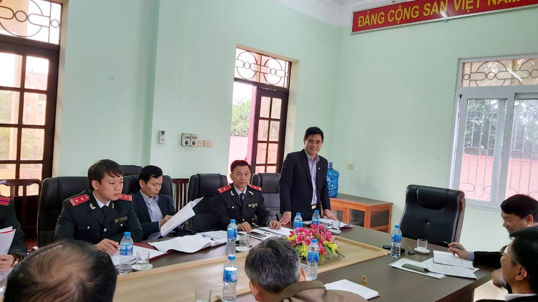 Công bố Quyết định thanh tra việc thực hiện quy định tổ chức bộ máy, quản lý và sử dụng lao động của Công ty TNHH MTV KTCTTL Nam Sông Thương tỉnh Bắc Giang