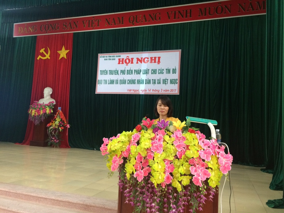 Tin vắn: Hội nghị tuyên truyền, phổ biến pháp luật về tín ngưỡng, tôn giáo cho tín đồ đạo Tin lành và quần chúng nhân dân trên địa bàn tỉnh Bắc Giang năm 2017.